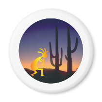 Cactus and Kokopelli Round magnets