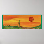 CACTUS AT SUNSET HALIMA AHKDAR POSTER