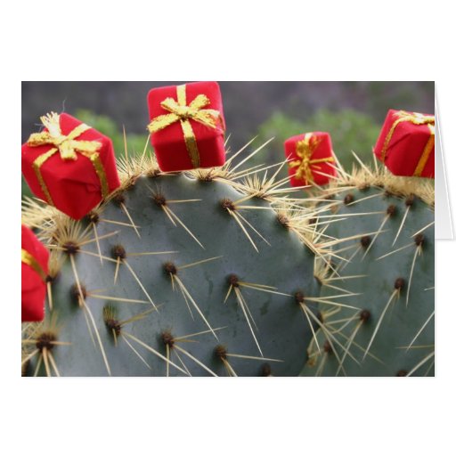 Cactus Christmas greeting card