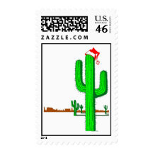 Cactus Christmas Tree - Postage Stamp