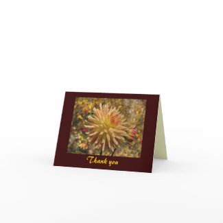 Cactus Dahlia Thank You card