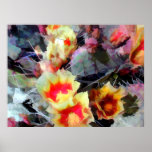 Cactus Flowers Bright and Prickly Poster