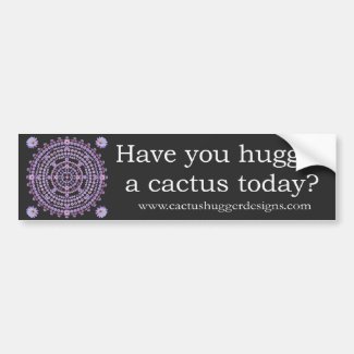 Cactus Hugger Bumper Sticker with Question