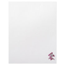 Cactus pink and white flower, succulent bloom letterhead design