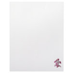 Cactus pink and white flower, succulent bloom letterhead design