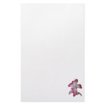 Cactus pink and white flower, succulent bloom stationery paper