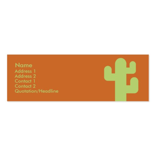 Cactus - Skinny Business Card Templates (front side)