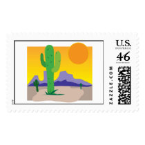 Cactus Sunset postage by Maria_K_Bell Cactus Sunset postage
