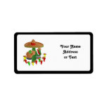 Cactus with Dancing Peppers Custom Address Label