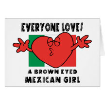 Cada uno ama a un chica mexicano tarjetas