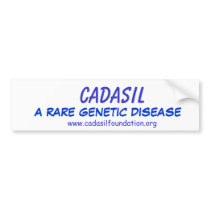CADASIL A RARE GENETIC DISEASE BUMPER STICKERS