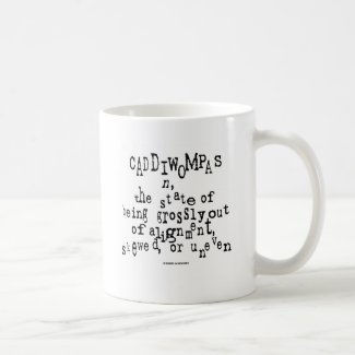Caddiwompas (Noun Definition) State Grossly Uneven Coffee Mug