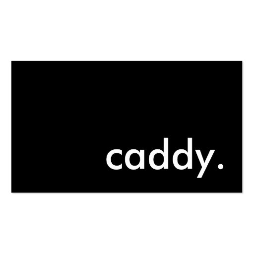 caddy. business card templates (front side)