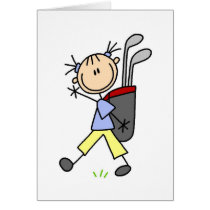 Caddy Carrying The Golf Bag Card by stick_figures Caddy Carrying The Golf Bag Card