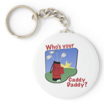 Caddy Daddy Golfer Gift keychains