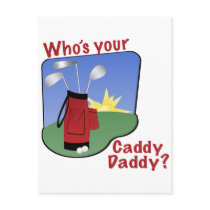 Caddy Daddy Golfer Gift postcards