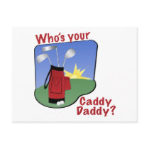 Caddy Daddy Golfer Gift postcards