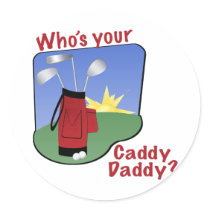 Caddy Daddy Golfer Gift stickers