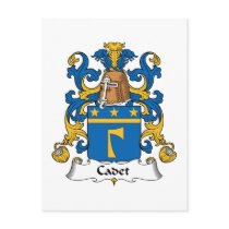 Cadet Family Crest postcards