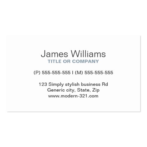 Cadet gray modern generic simple elegant personal business card template