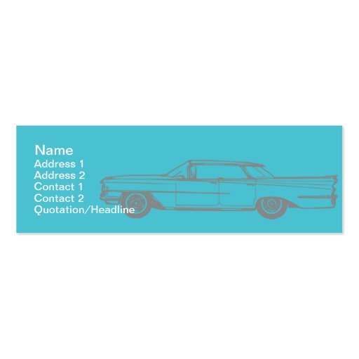 Cadillac - Skinny Business Card Templates (front side)