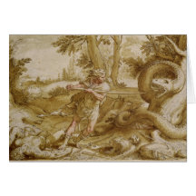 Cadmus about to attack a Dragon Greeting Cards
