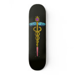 CADUCEUS ,black Skate Deck