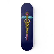 CADUCEUS Blue Skateboard