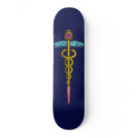 CADUCEUS Blue Skateboard