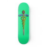 CADUCEUS , green Skate Board