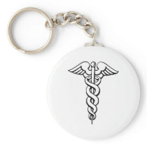 Caduceus Keychain