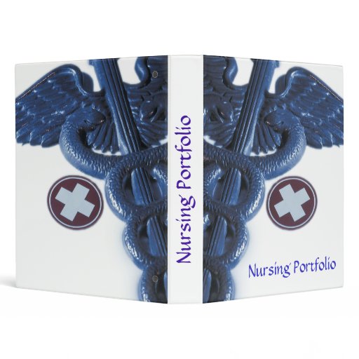 caduceus lg, Nursing Portfolio Binder Zazzle