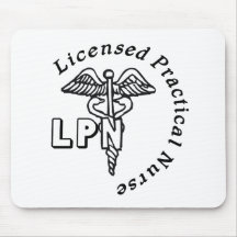 CADUCEUS LPN LOGO LICENSED PRACTICAL NURSE MOUSEPADS