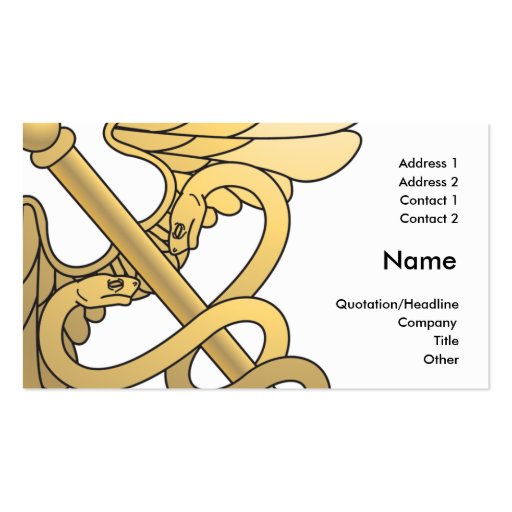 caduceus medical business card design