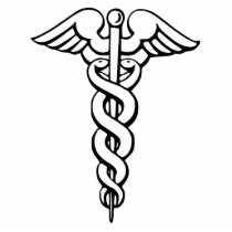 Caduceus Medical Symbol Cut Out