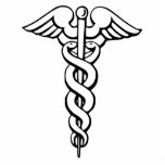 Caduceus Medical Symbol Cut Out