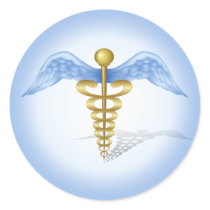 Caduceus Medical Symbol stickers