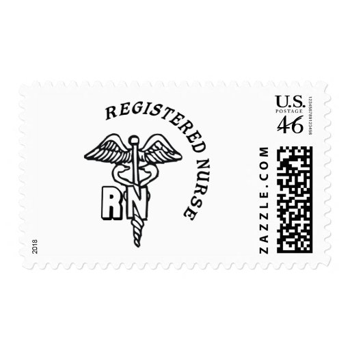 CADUCEUS RN LOGO REGISTERED NURSE POSTAGE STAMP