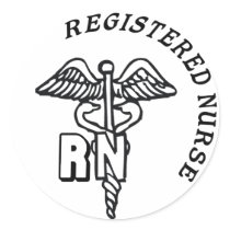 CADUCEUS RN LOGO REGISTERED NURSE STICKER