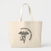 CADUCEUS RN LOGO REGISTERED NURSE TOTE BAGS