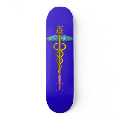 CADUCEUS CUSTOM SKATEBOARD by bulgan_lumini
