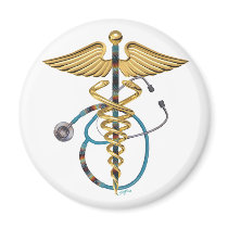 Caduceus & Stethoscope Magnet