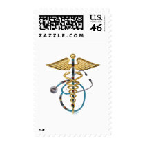 Caduceus & Stethoscope Postage Stamp