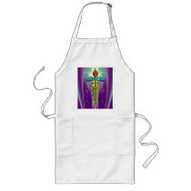 CADUCEUS , vibrant gold amethyst Apron