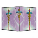 CADUCEUS , vibrant gold ametist Vinyl Binder