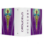 CADUCEUS , vibrant gold ametist Vinyl Binder
