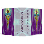 CADUCEUS , vibrant gold ametist 3 Ring Binders
