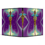 CADUCEUS , vibrant gold ametist Vinyl Binder