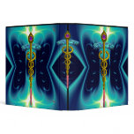 CADUCEUS , vibrant gold ametist Vinyl Binder
