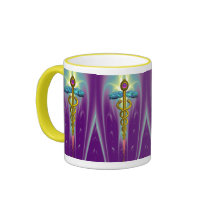 CADUCEUS , vibrant gold ametist Coffee Mugs